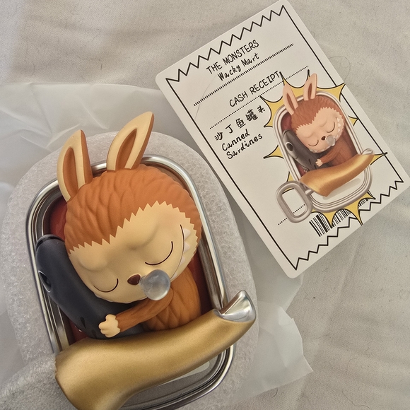 Labubu PopMart (Food Theme) Sleeping In Tuna Can With A "Wacky Mart" Receipt! - Picture 2 of 3